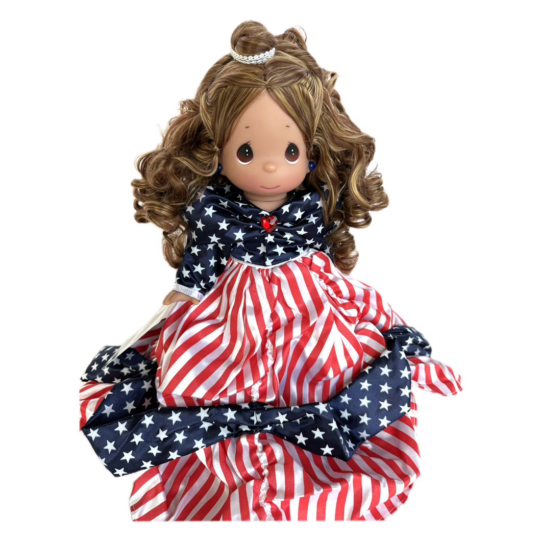 SPECIAL SIGNED By Linda Rick Patriotic Beautiful Princess - 12” Doll