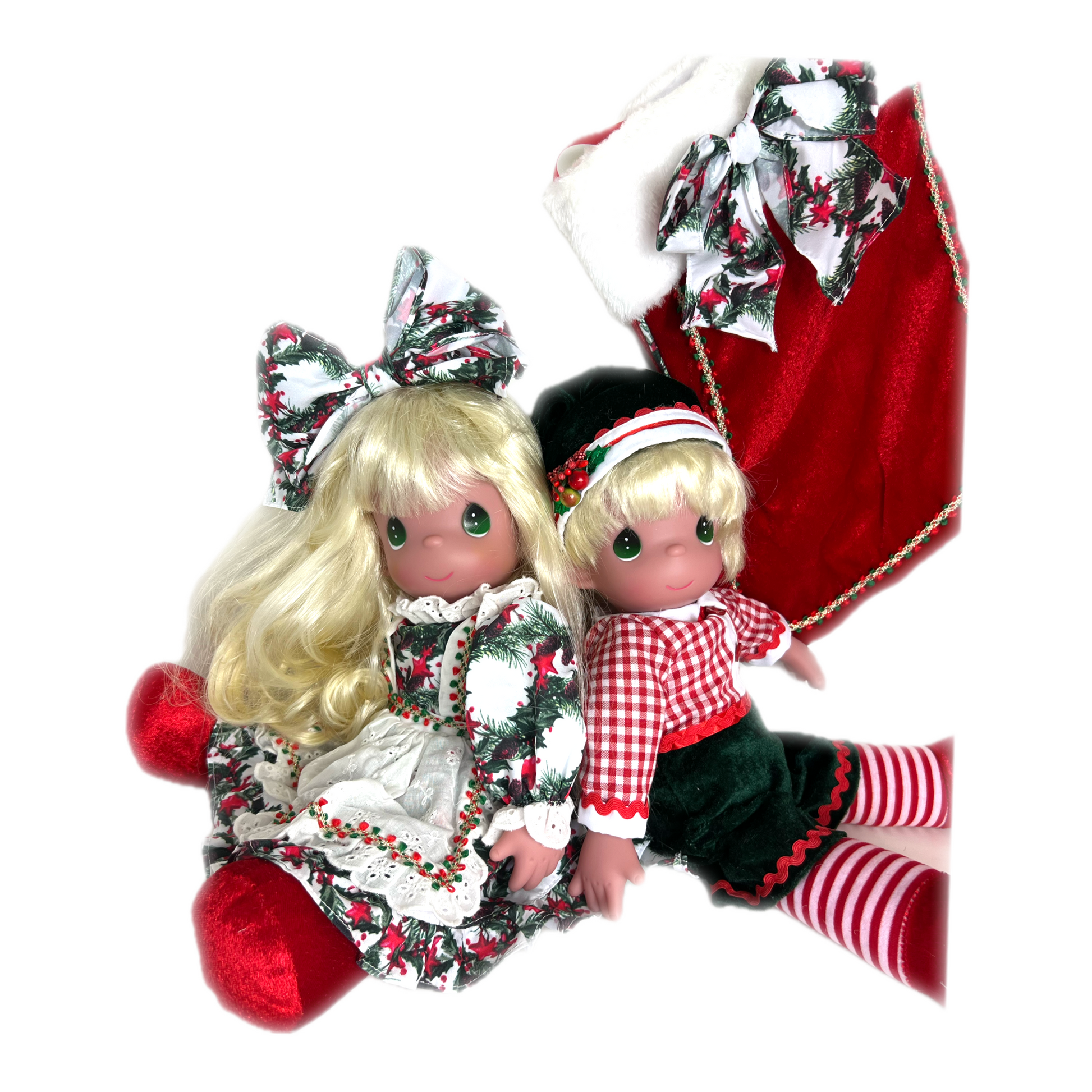 Have a Holly Dolly Christmas 16” Stocking Doll Set
