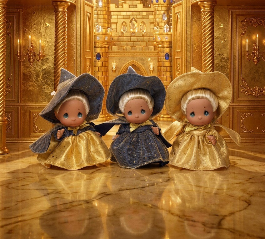 Blue & Gold 50th Anniversary Mini Fairy Set - 5” dolls