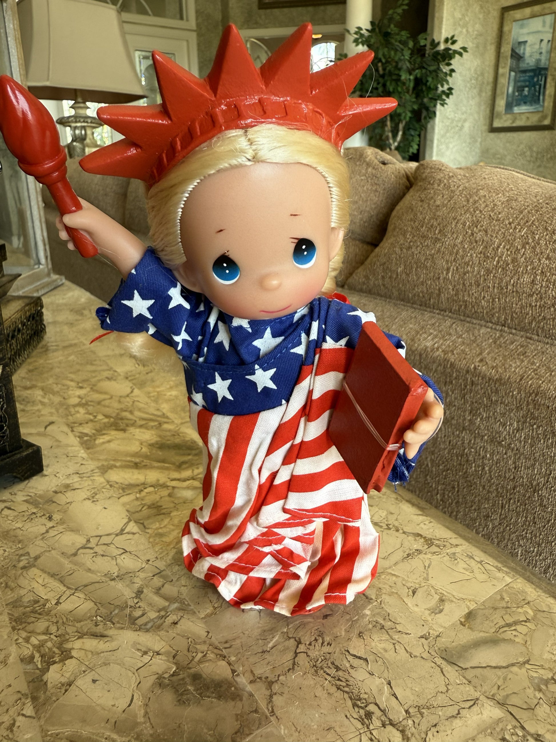 Statue of Liberty Red, White & Blue - 7” Doll
