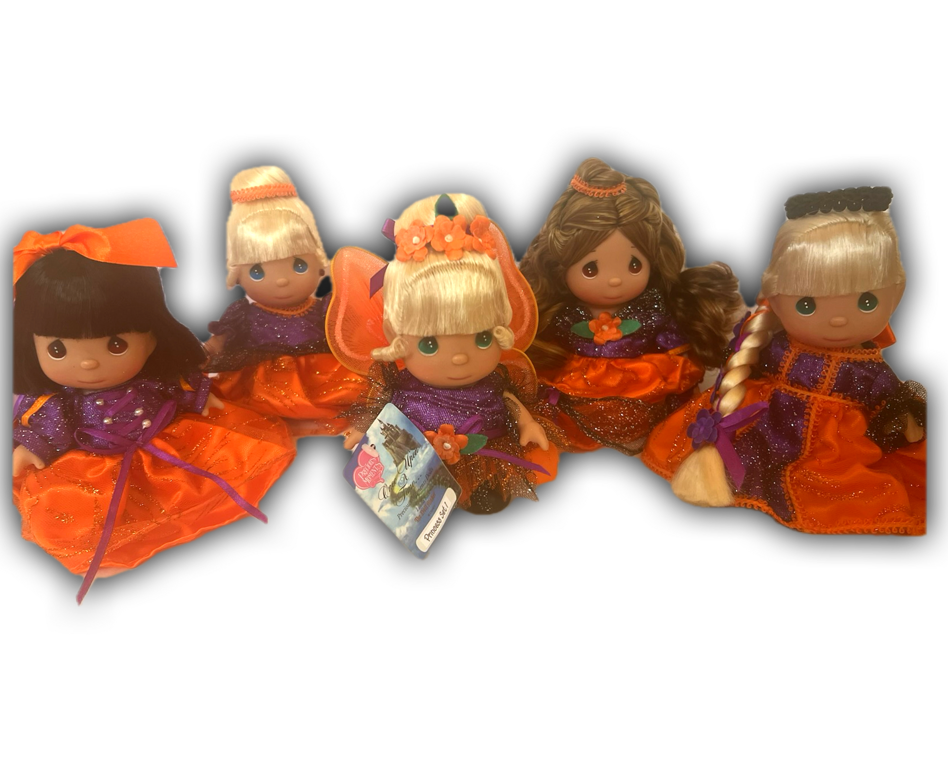 FALL  Halloween Orange  Mini Princess Set - 5” Dolls