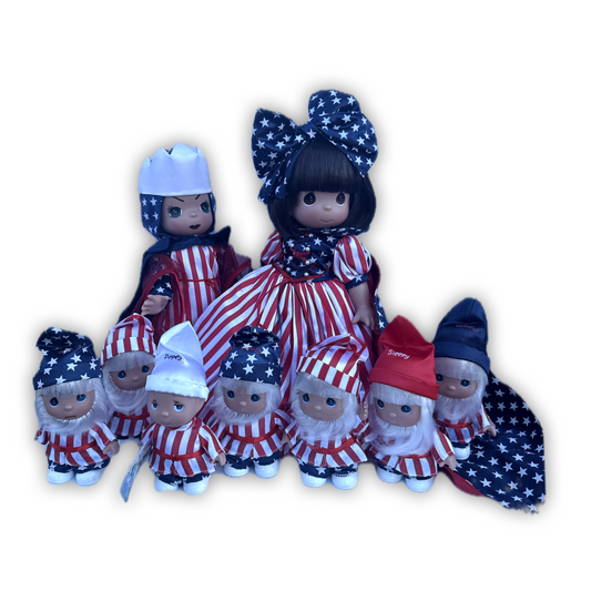 SPECIAL Patriotic Snow White Set - 12” & 5” Dolls