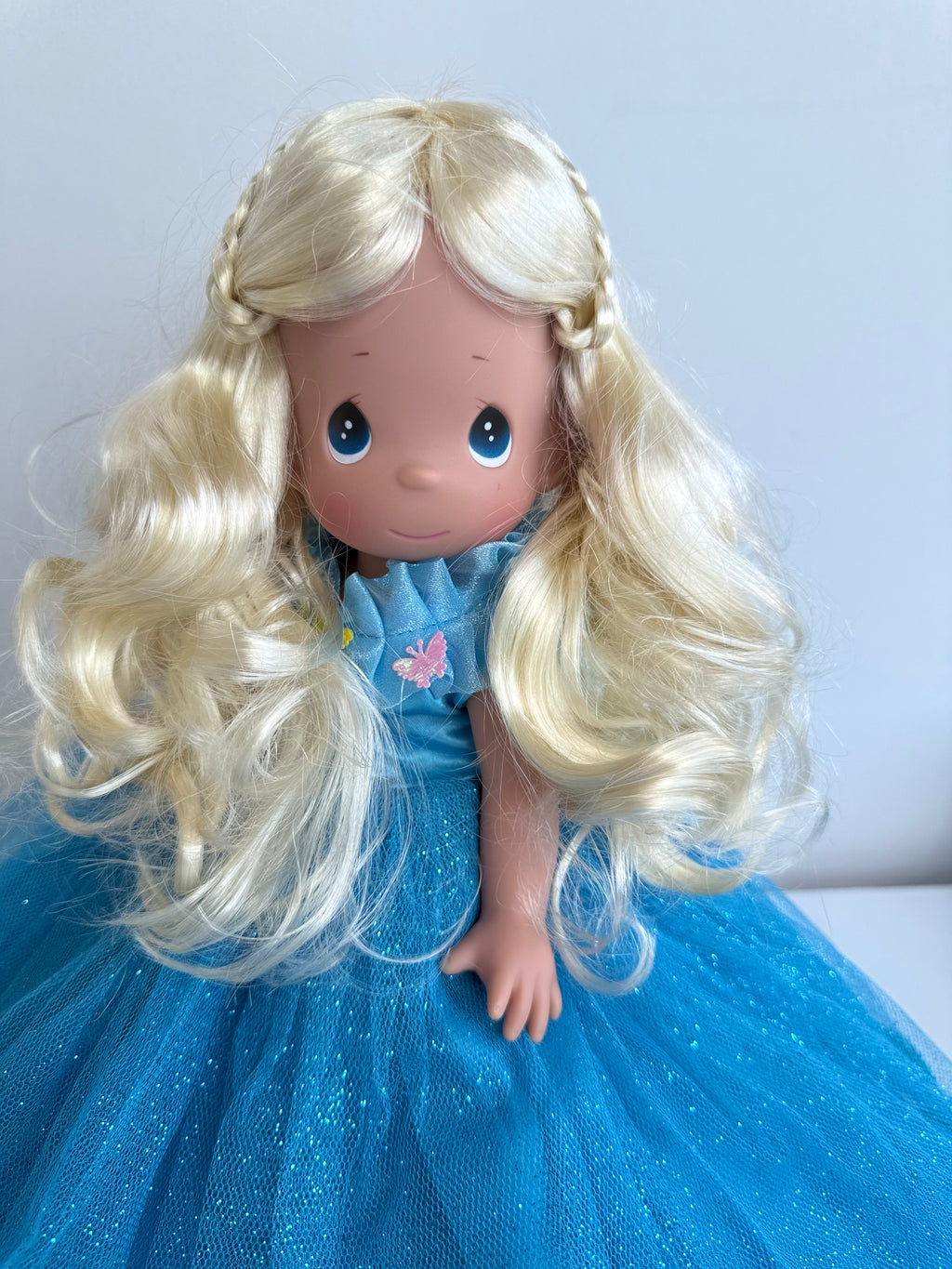 Blue Butterfly Cinderella 12” - Doll SIGNED BY LINDA RICK FREE DOLL STAND