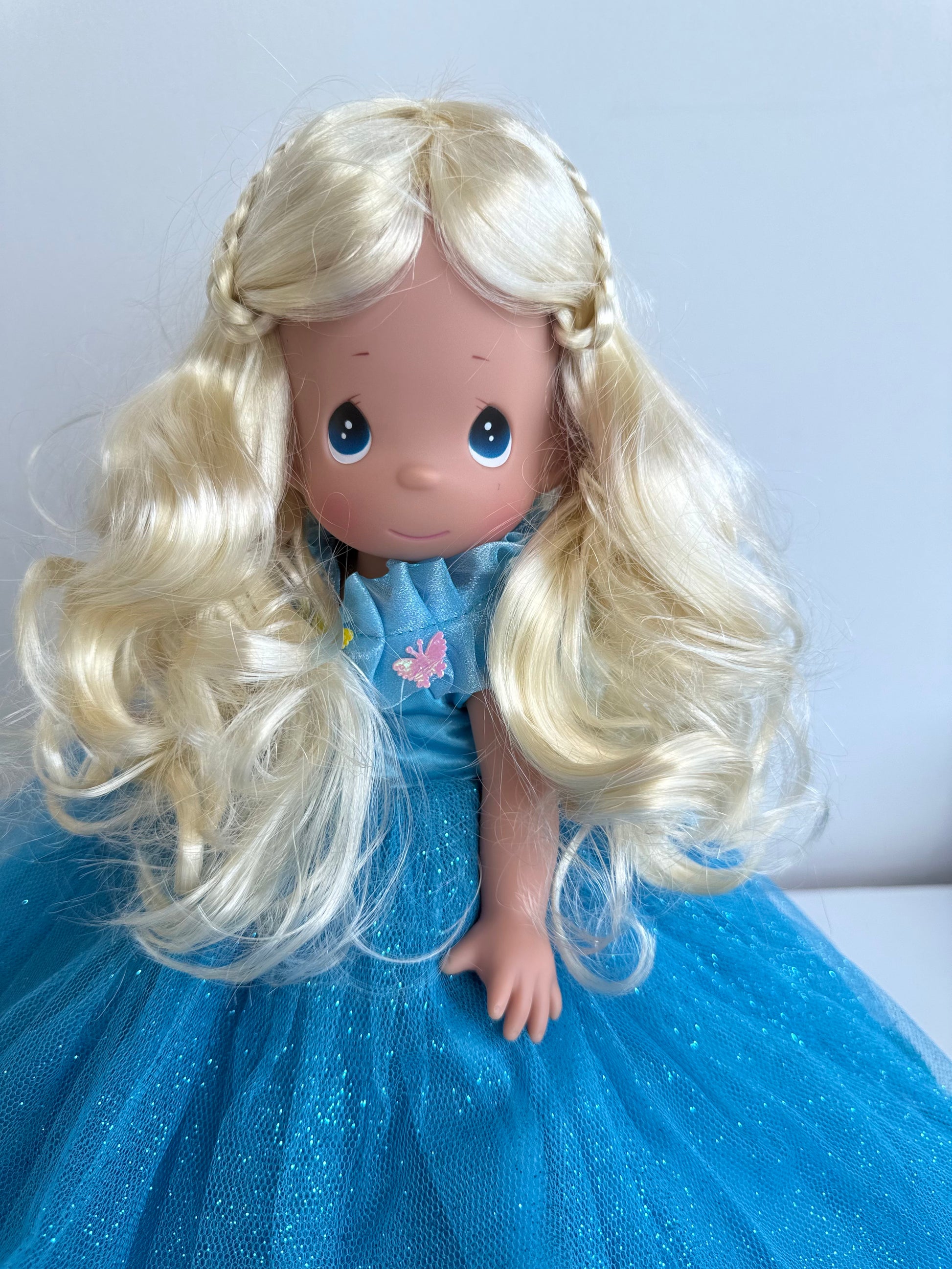 Blue Butterfly Cinderella 12” - Doll SIGNED BY LINDA RICK FREE DOLL STAND