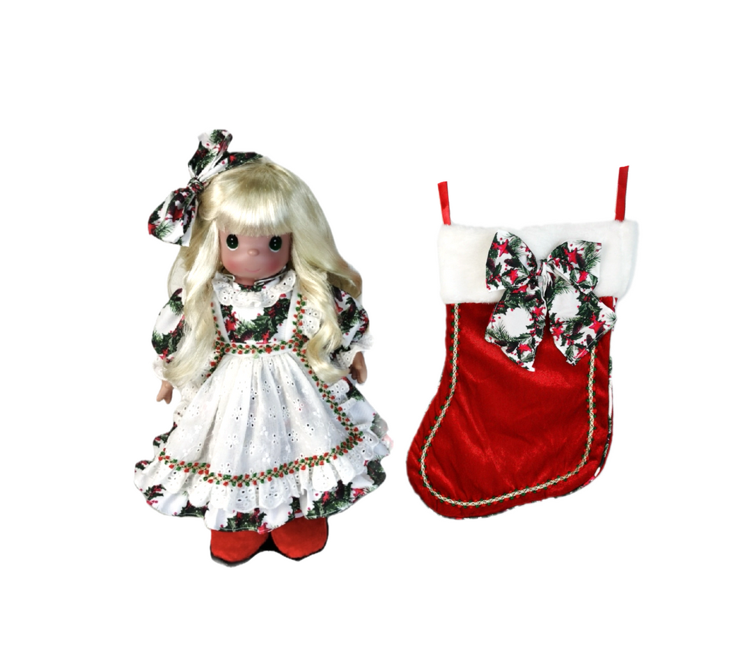 2023 Have a Holly Dolly Christmas Stocking Doll - Girl Dolly 16” Doll