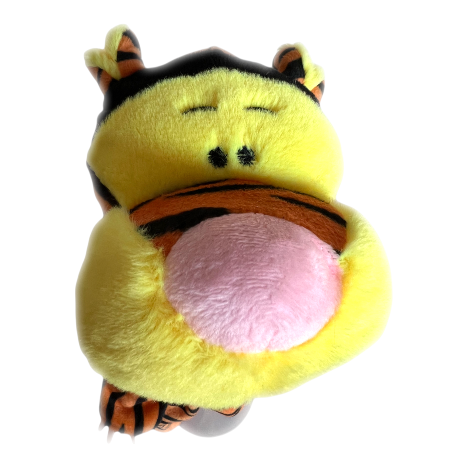 The Doll Maker 12-inch Tigger plush doll featuring soft orange and yellow fur with black stripes and a pink nose.