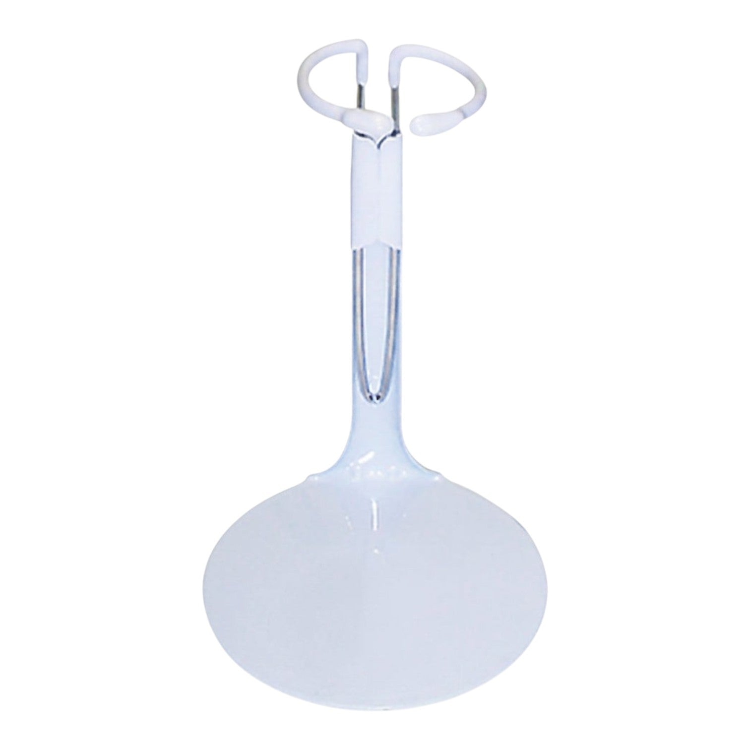The Doll Maker white plastic doll stand with protective grippers for 7 to 9 inch dolls