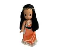 SPECIAL - Fall Orange Dark hair Princess - 12” Doll