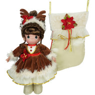 Christmas Stocking Doll - 16” Doll - “Prancing Into The Christmas Spirit”