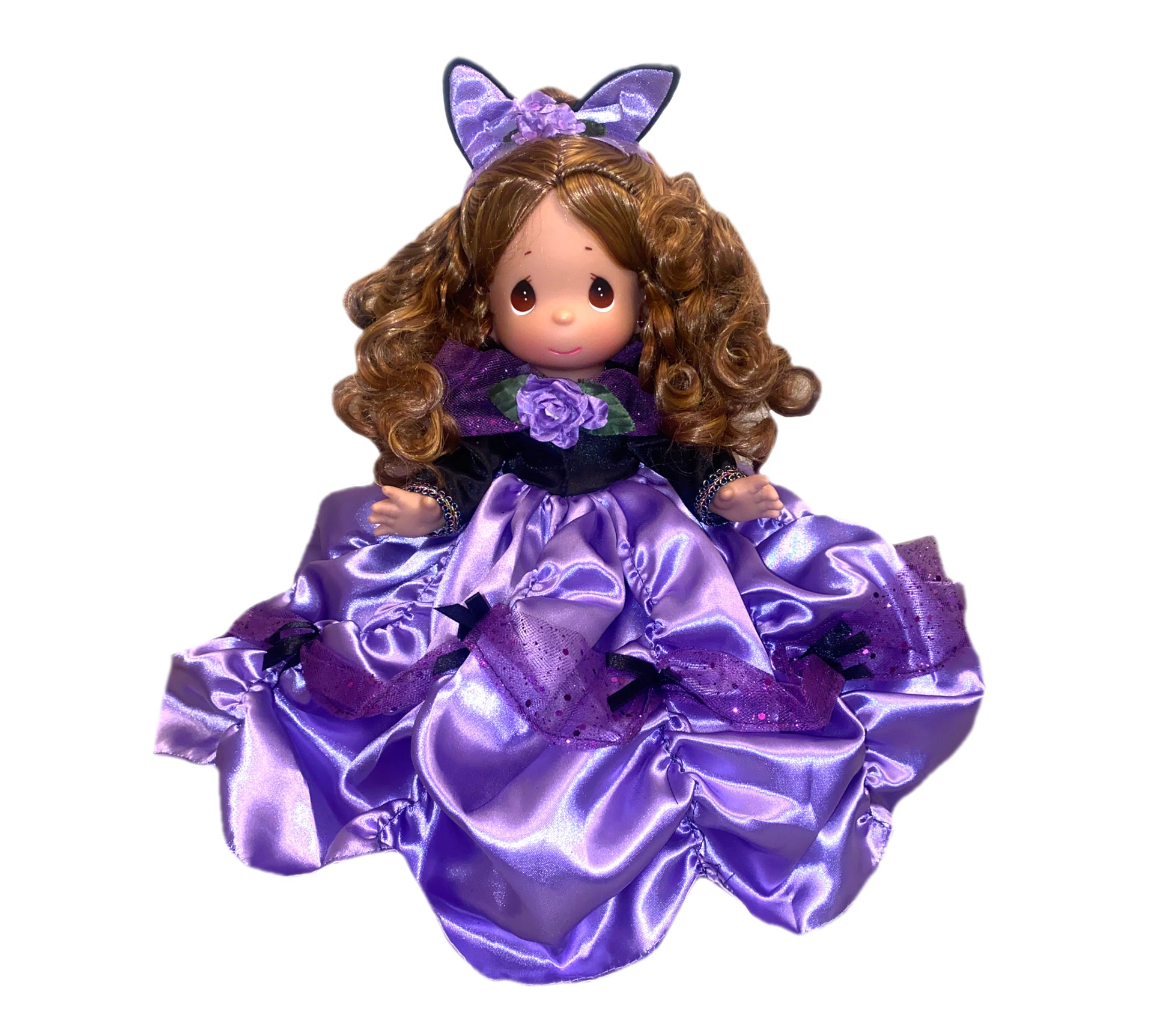 FALL Halloween Purple Cat Beautiful 12” Doll