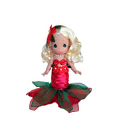 Christmas Mermaid - Blonde - 9” Doll